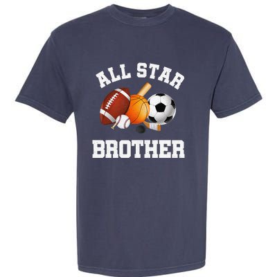 All Star Brother Brother Of The Birthday Boy Sports Garment-Dyed Heavyweight T-Shirt