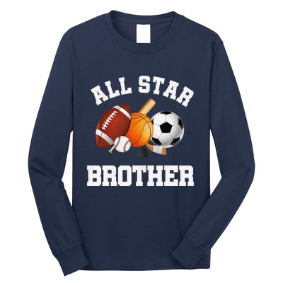 All Star Brother Brother Of The Birthday Boy Sports Long Sleeve Shirt