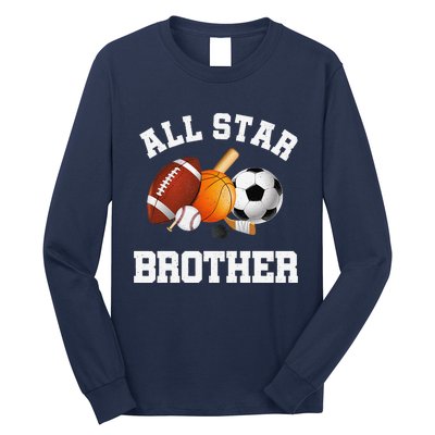 All Star Brother Brother Of The Birthday Boy Sports Long Sleeve Shirt