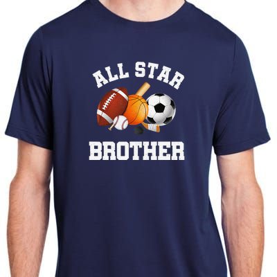 All Star Brother Brother Of The Birthday Boy Sports Adult ChromaSoft Performance T-Shirt