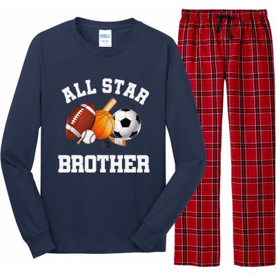 All Star Brother Brother Of The Birthday Boy Sports Long Sleeve Pajama Set