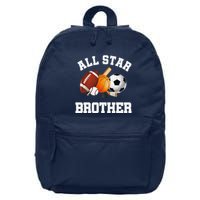 All Star Brother Brother Of The Birthday Boy Sports 16 in Basic Backpack