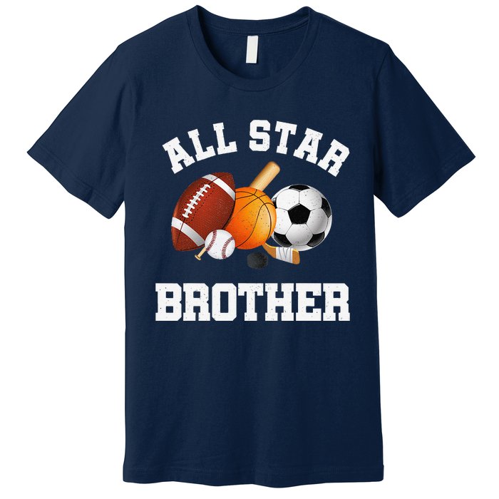 All Star Brother Brother Of The Birthday Boy Sports Premium T-Shirt