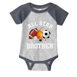 All Star Brother Brother Of The Birthday Boy Sports Infant Baby Jersey Bodysuit