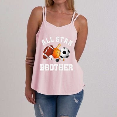 All Star Brother Brother Of The Birthday Boy Sports Women's Strappy Tank