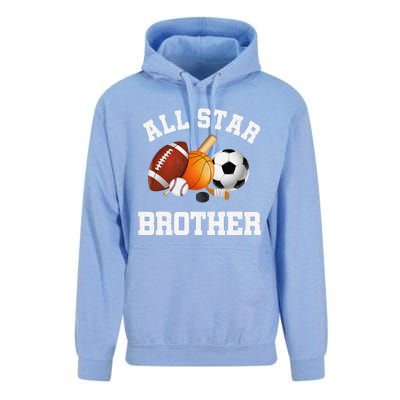 All Star Brother Brother Of The Birthday Boy Sports Unisex Surf Hoodie