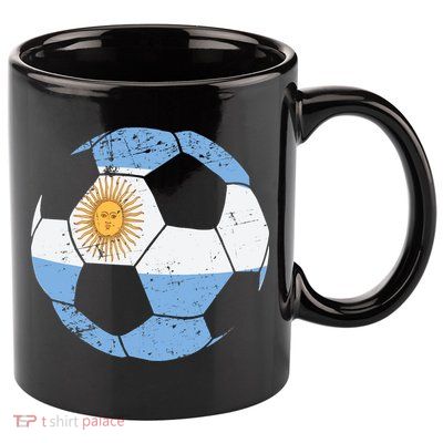 Argentina Soccer Ball Flag Jersey Argentinian Football 11oz C Handle Ceramic Mug