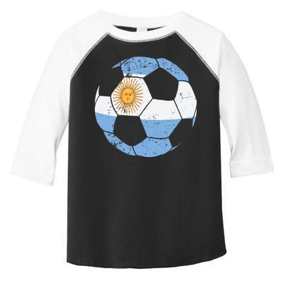 Argentina Soccer Ball Flag Jersey Argentinian Football Toddler Fine Jersey T-Shirt