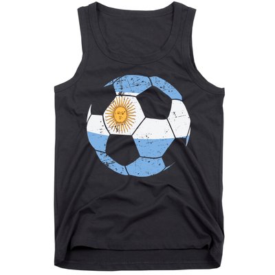 Argentina Soccer Ball Flag Jersey Argentinian Football Tank Top