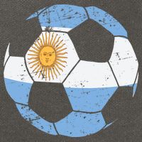 Argentina Soccer Ball Flag Jersey Argentinian Football Cotton Canvas Backpack