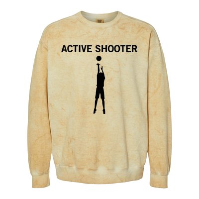 Active Shooter Basketball Lovers Women Colorblast Crewneck Sweatshirt