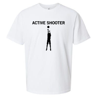 Active Shooter Basketball Lovers Women Sueded Cloud Jersey T-Shirt