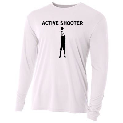 Active Shooter Basketball Lovers Women Cooling Performance Long Sleeve Crew