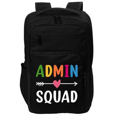 Admin Squad Back To School Funny Gift Teacher Gift Impact Tech Backpack
