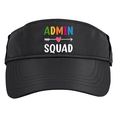 Admin Squad Back To School Funny Gift Teacher Gift Adult Drive Performance Visor