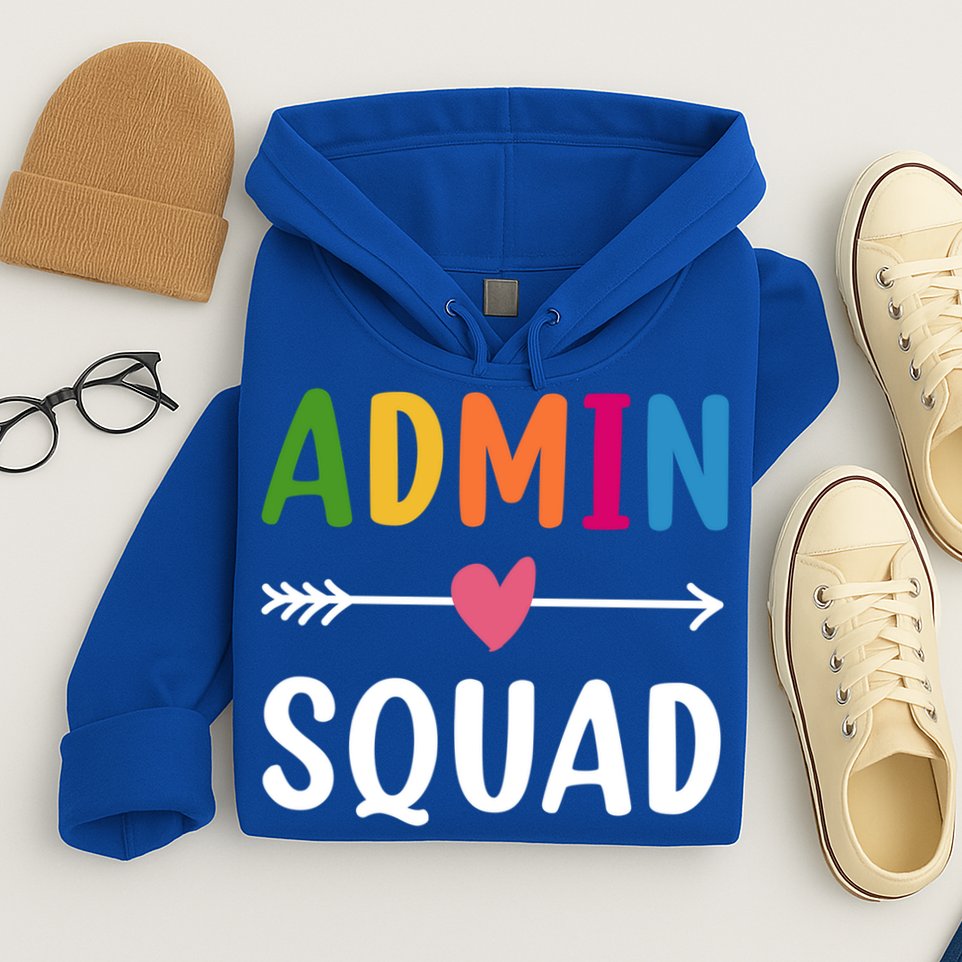 Admin Squad Back To School Funny Gift Teacher Gift Hoodie