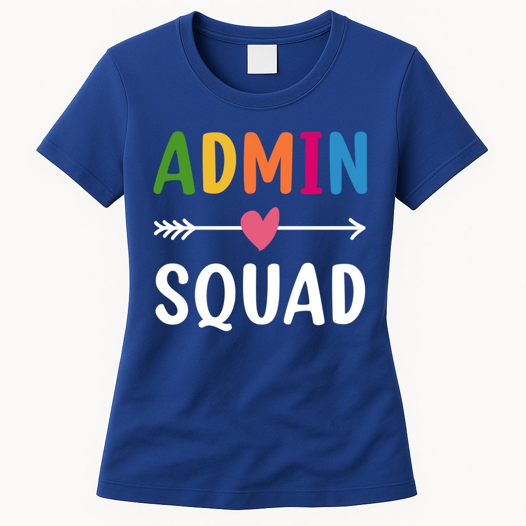 Admin Squad Back To School Funny Gift Teacher Gift Womens T-Shirt