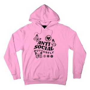 Anti Social Butterfly Retro Hoodie