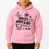 Anti Social Butterfly Retro Hoodie