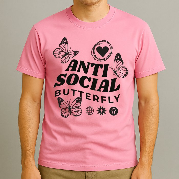 Anti Social Butterfly Retro T-Shirt