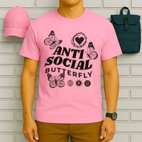Anti Social Butterfly Retro T-Shirt