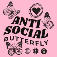 Anti Social Butterfly Retro Baby Bodysuit