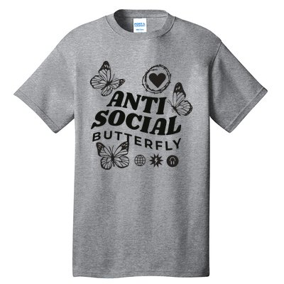 Anti Social Butterfly Retro Tall T-Shirt