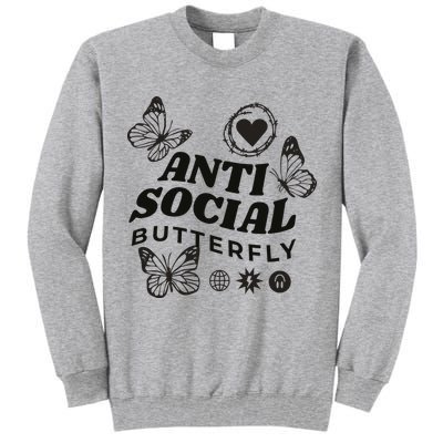 Anti Social Butterfly Retro Tall Sweatshirt