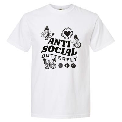 Anti Social Butterfly Retro Garment-Dyed Heavyweight T-Shirt