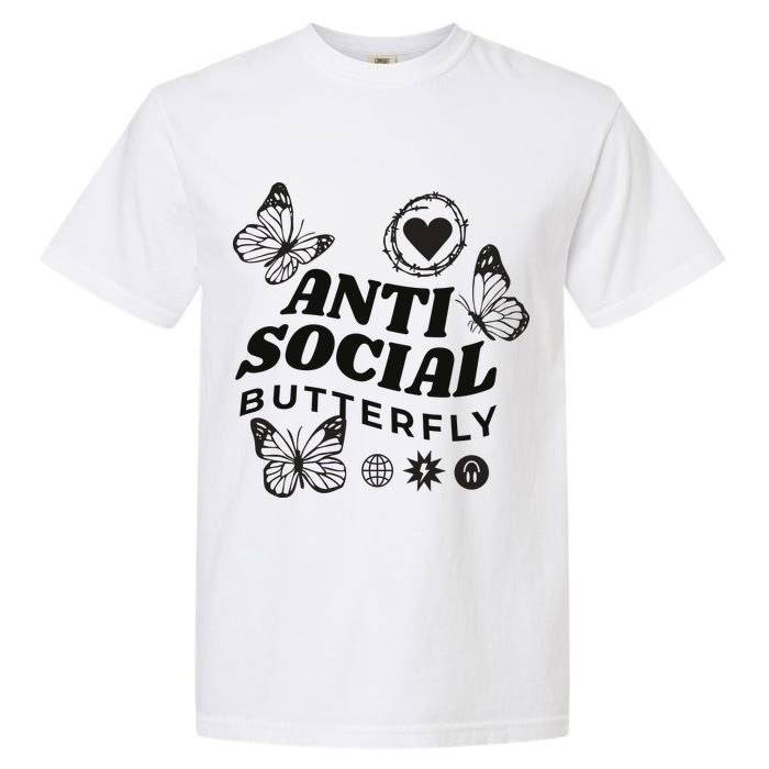 Anti Social Butterfly Retro Garment-Dyed Heavyweight T-Shirt