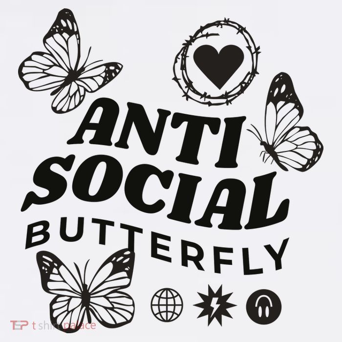 Anti Social Butterfly Retro Flatbill Hat