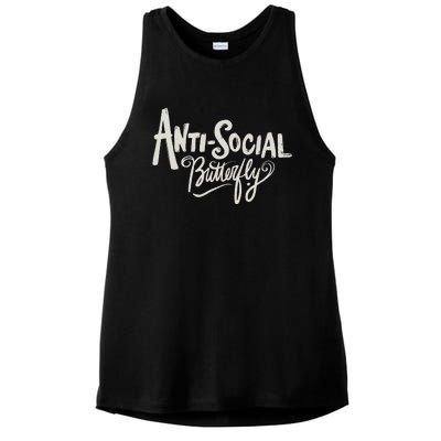 Anti Social Butterfly Ladies PosiCharge Tri-Blend Wicking Tank