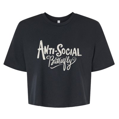 Anti Social Butterfly Bella+Canvas Jersey Crop Tee