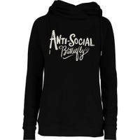 Anti Social Butterfly Womens Funnel Neck Pullover Hood