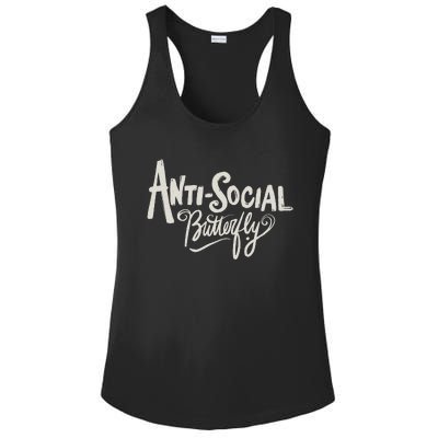 Anti Social Butterfly Ladies PosiCharge Competitor Racerback Tank