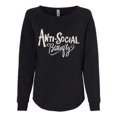 Anti Social Butterfly Womens California Wash Sweatshirt