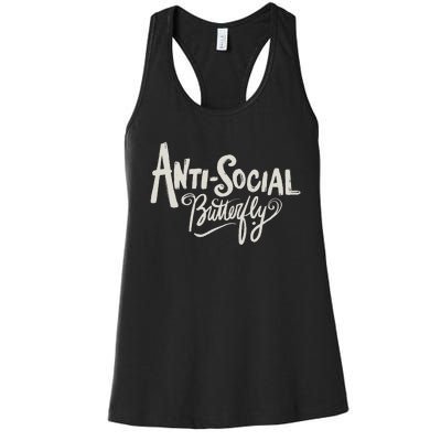 Anti Social Butterfly Women's Racerback Tank