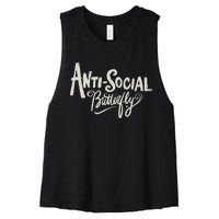 Anti Social Butterfly Women's Racerback Cropped Tank