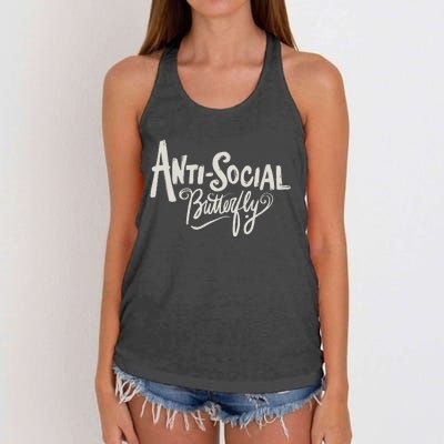 Anti Social Butterfly Women's Knotted Racerback Tank