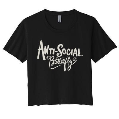 Anti Social Butterfly Women's Crop Top Tee