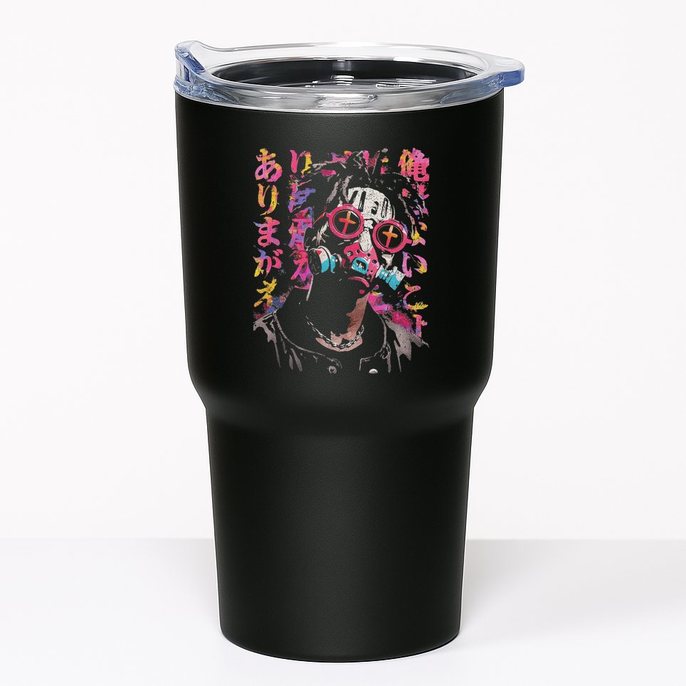 Afro Streetwear Black Otaku Techwear Manga Anime Tumbler