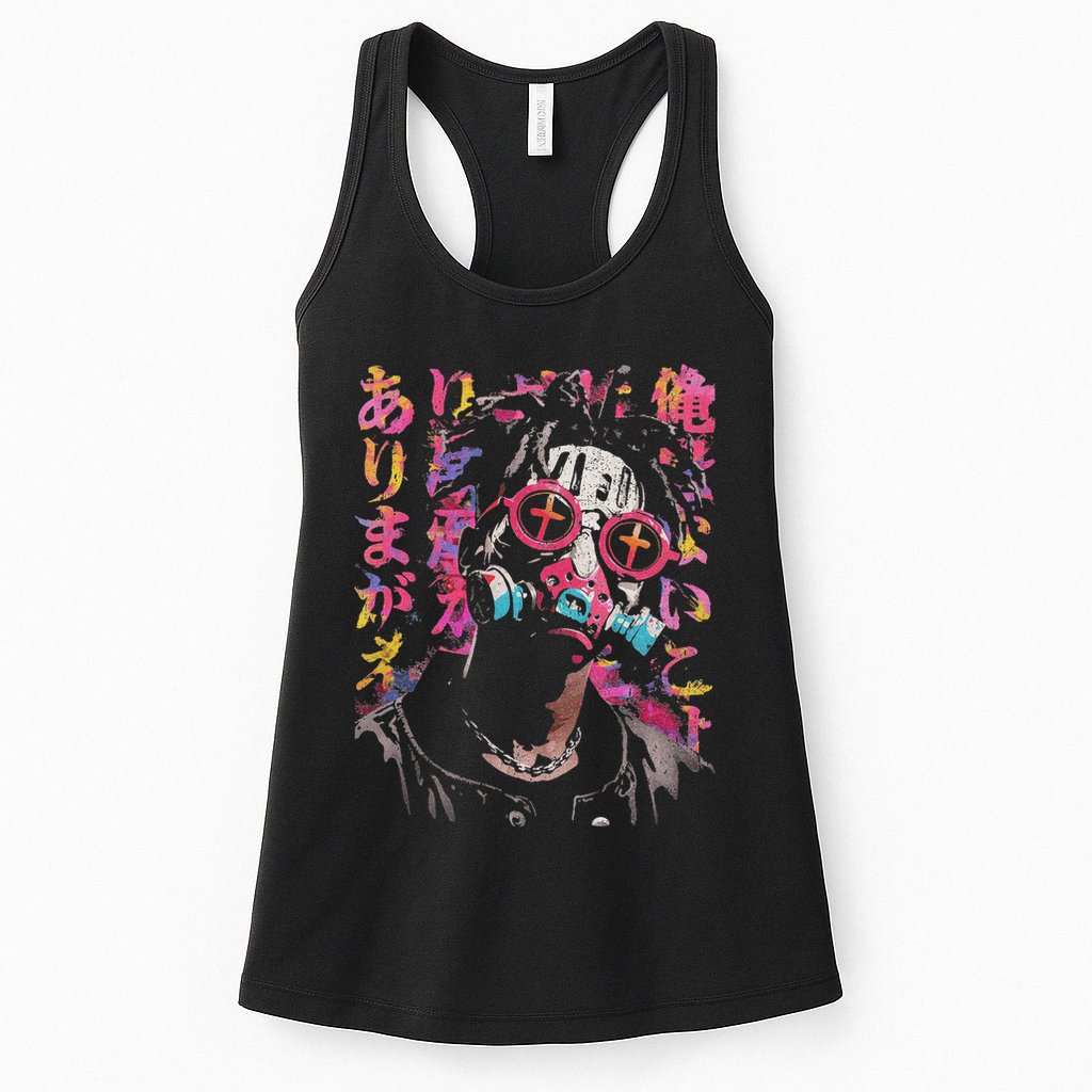 Afro Streetwear Black Otaku Techwear Manga Anime Womens Tank Top