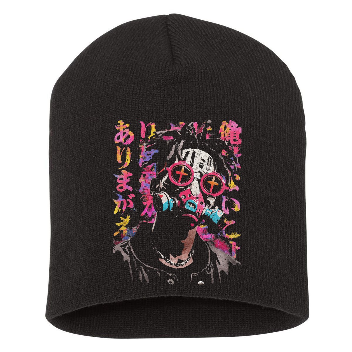 Afro Streetwear Black Otaku Techwear Manga Anime Short Acrylic Beanie