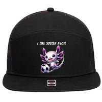 Axolotl Soccer Birthday Soccer Player 7 Panel Mesh Trucker Snapback Hat