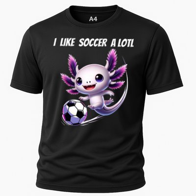 Axolotl Soccer Birthday Soccer Player Cooling Performance Crew T-Shirt