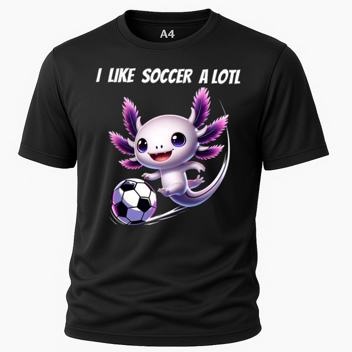 Axolotl Soccer Birthday Soccer Player Cooling Performance Crew T-Shirt