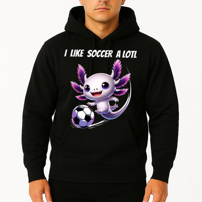 Axolotl Soccer Birthday Soccer Player Hoodie