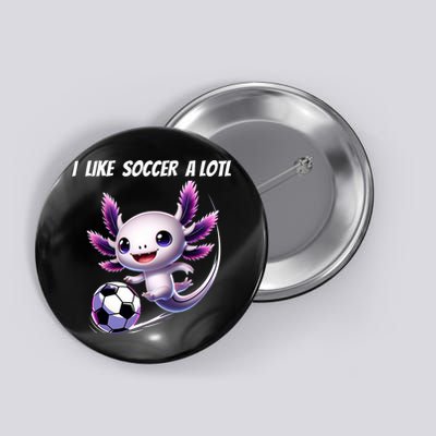 Axolotl Soccer Birthday Soccer Player Button
