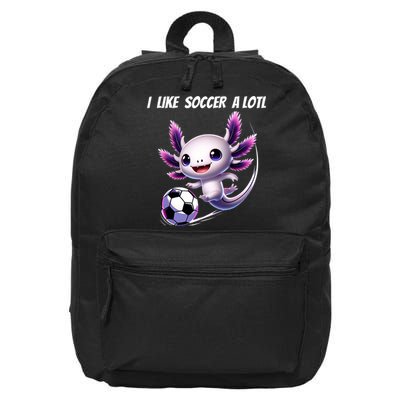 Axolotl Soccer Birthday Soccer Player 16 in Basic Backpack