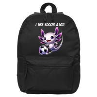 Axolotl Soccer Birthday Soccer Player 16 in Basic Backpack